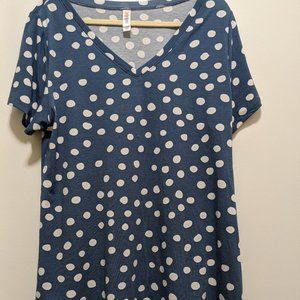 Polka Dot V Neck